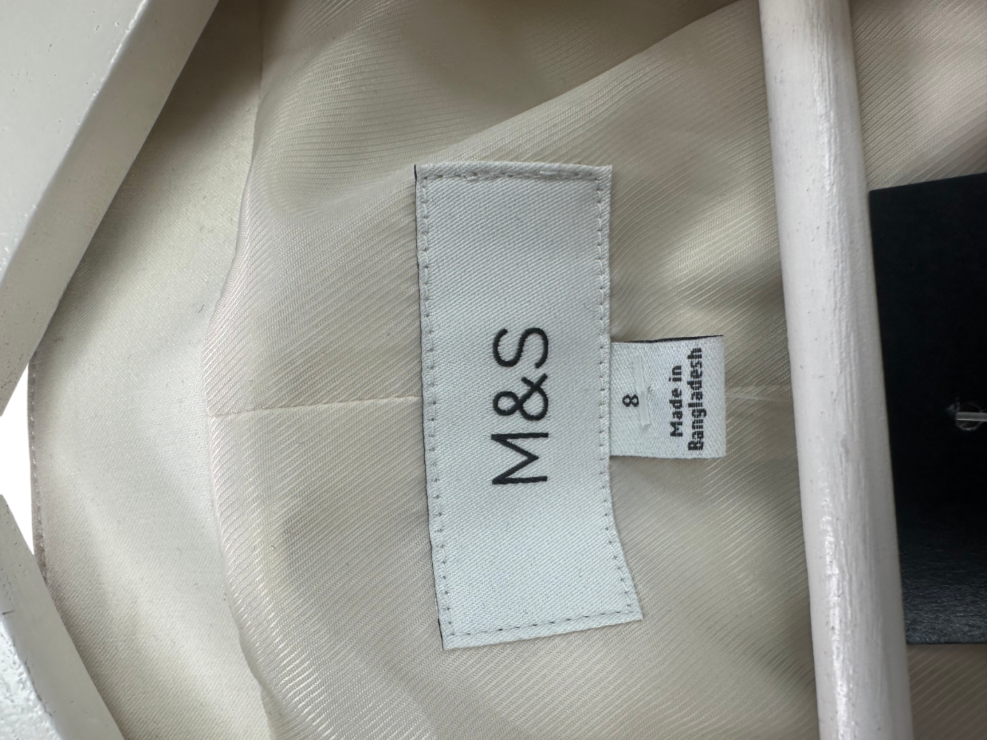 M&S White Tailored Waistcoat UK 8