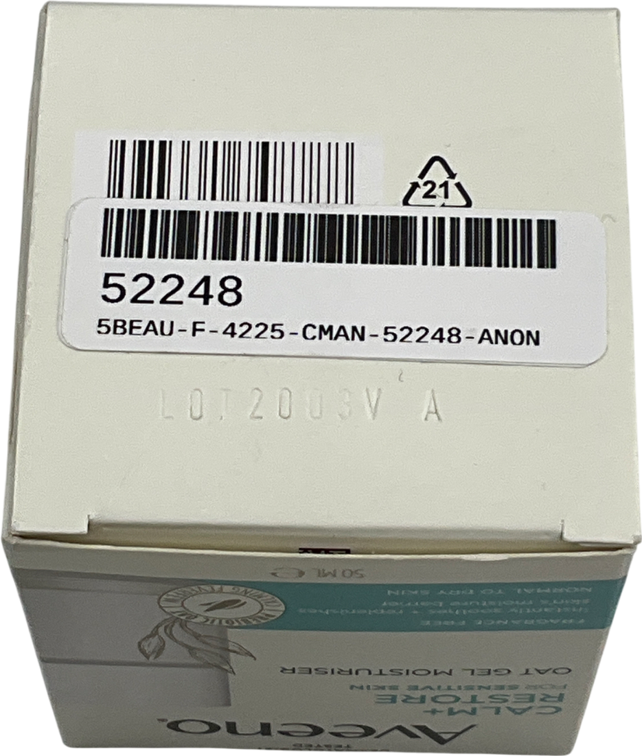 Aveeno Calm+restore Oat Gel Moisturiser 50ml