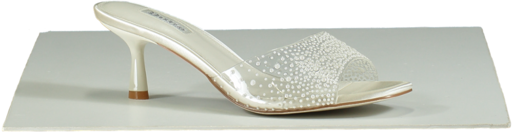 Dune Ivory Sea Pearl Bridal Mule Heels EU 38 UK 5