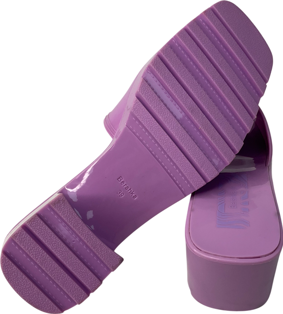 Bershka Purple Jelly Heeled Sandal In Lilac UK 6 EU 39 👠