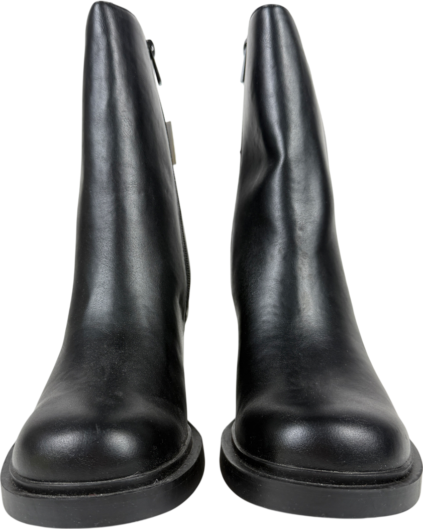 ZARA Black Chunky Heeled Boots UK 7 EU 40 👠
