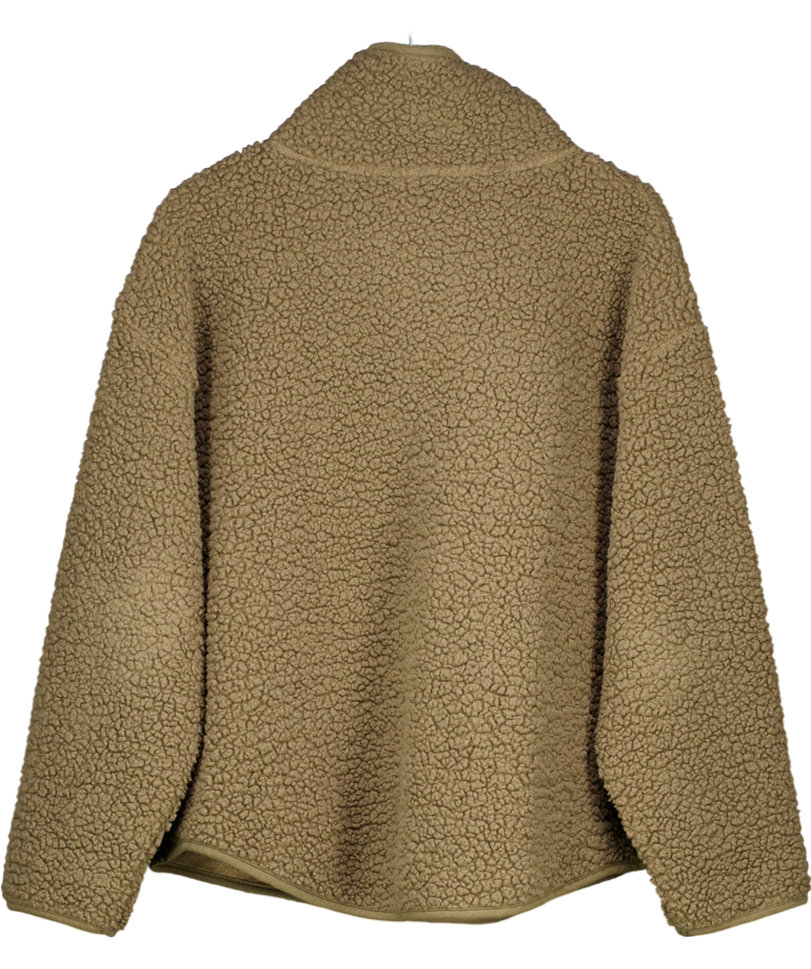 H&M Olive green borg Teddy Fleece UK L