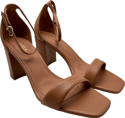 Carvela Tan Leather Strap Heeled Sandals UK 8