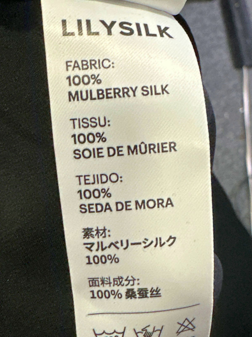 LilySilk Black Silk Midi Skirt UK S