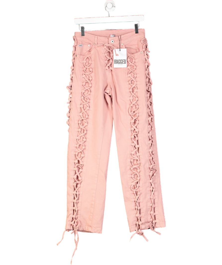 The Ragged Priest Pink Mellow Lace Up Jean W26