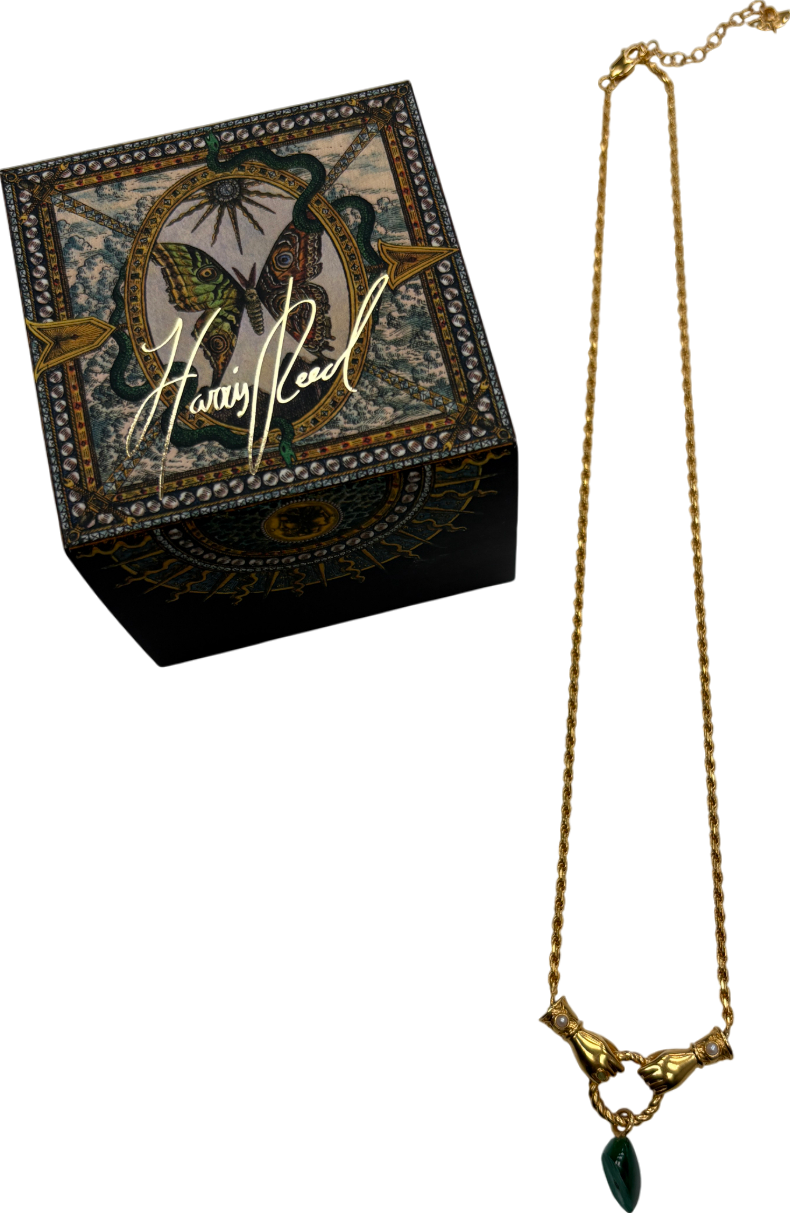 Missoma Harris Reed In Good Hands Gold Drop Pendant Necklace
