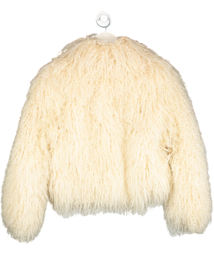 Ducie London Cream Rochelle Shearling Coat UK S