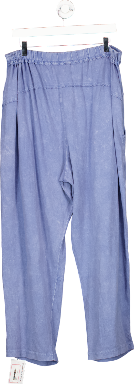 Free People Blue Relaxed Fit Trousers Size Large