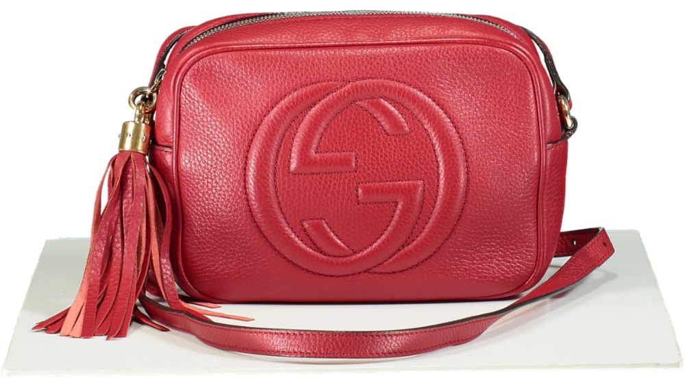 GUCCI Red Soho Disco Leather Bag One Size