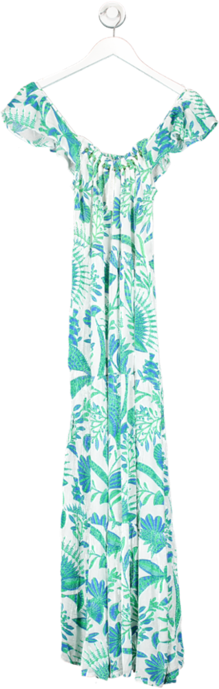 Accessorize White Cotton Leaf Print Beach Dress UK XS