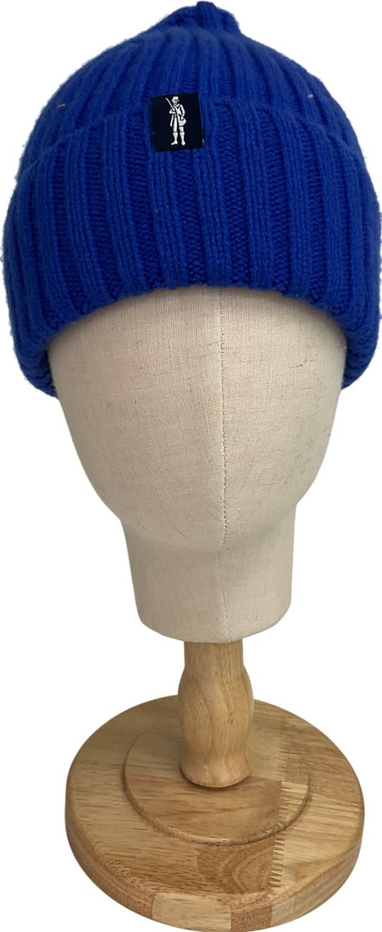 Mackintosh Kemet Electric Blue Wool Beanie UK S