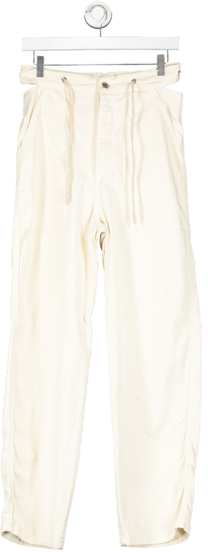 NANUSHKA Cream Cut Out Waistband Jeans UK M