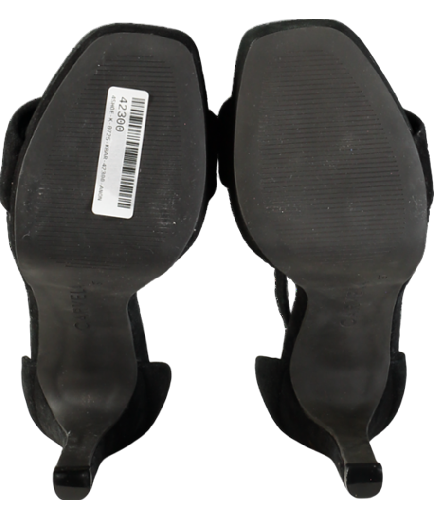 Carvela Black Suede Heeled Sandals UK 4 EU 37 👠