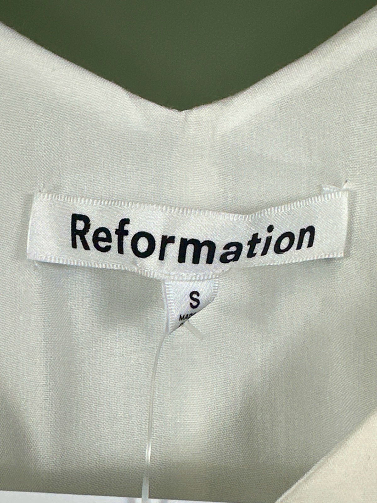 Reformation White Maxi Dress UK S