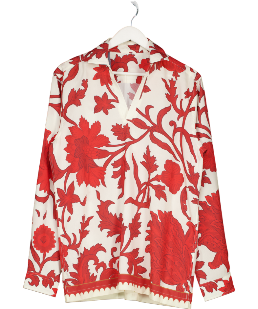 SMS Ridley Red Dragon Flower Printed Top UK M