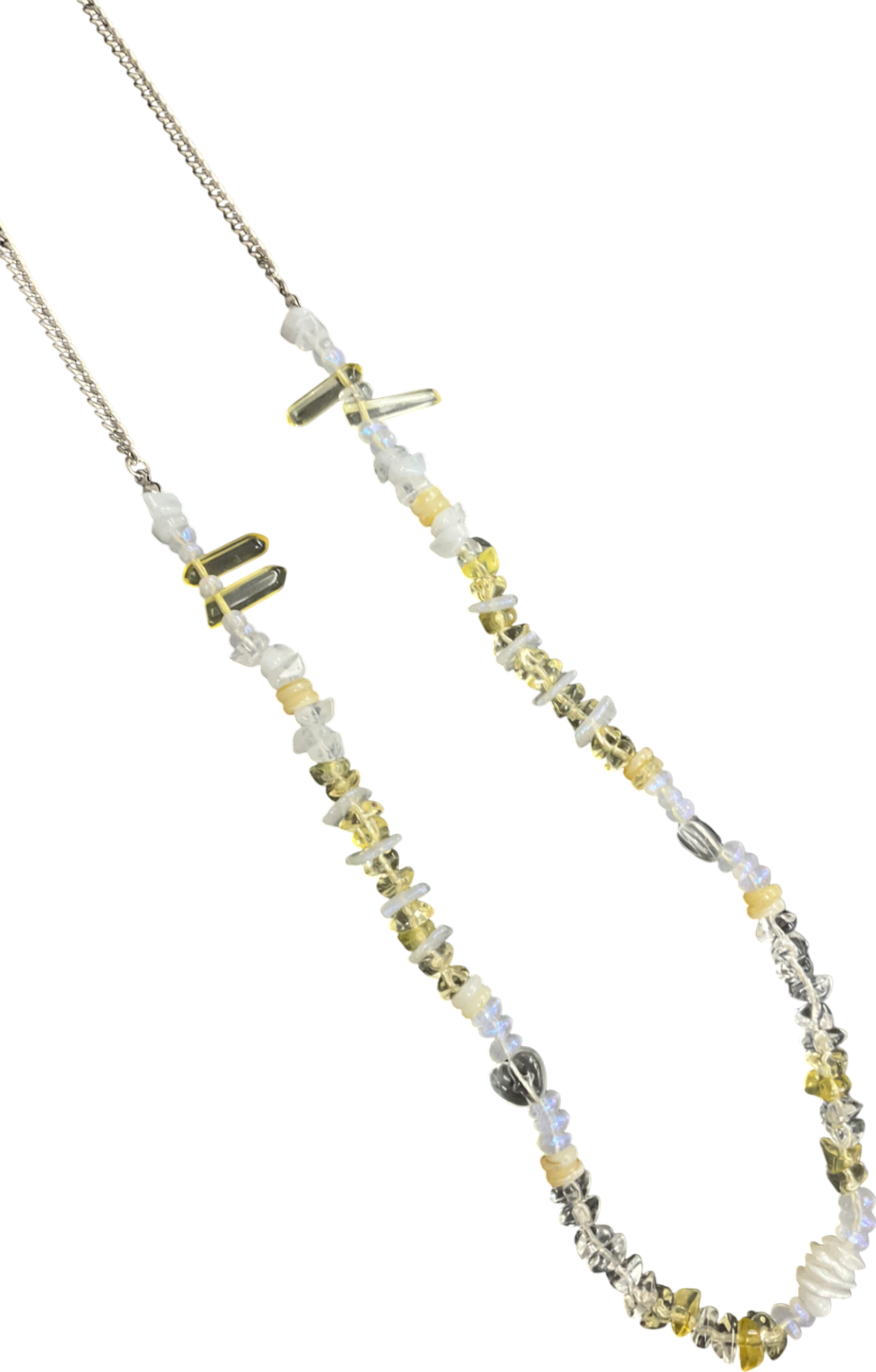 Reclaimed Vintage Yellow Beady Belly Chain One Size