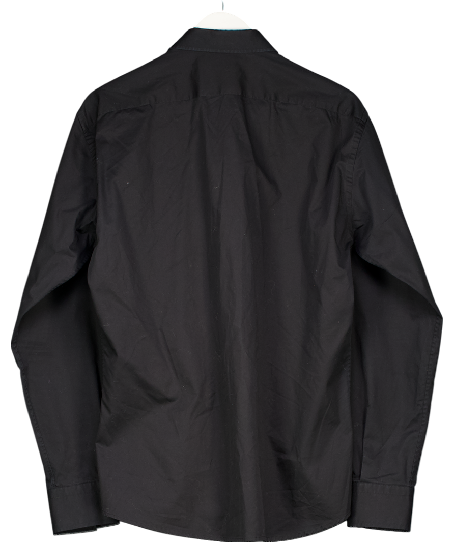 Karl Lagerfeld Black Cotton Long Sleeve Shirt Eu 44 UK XL