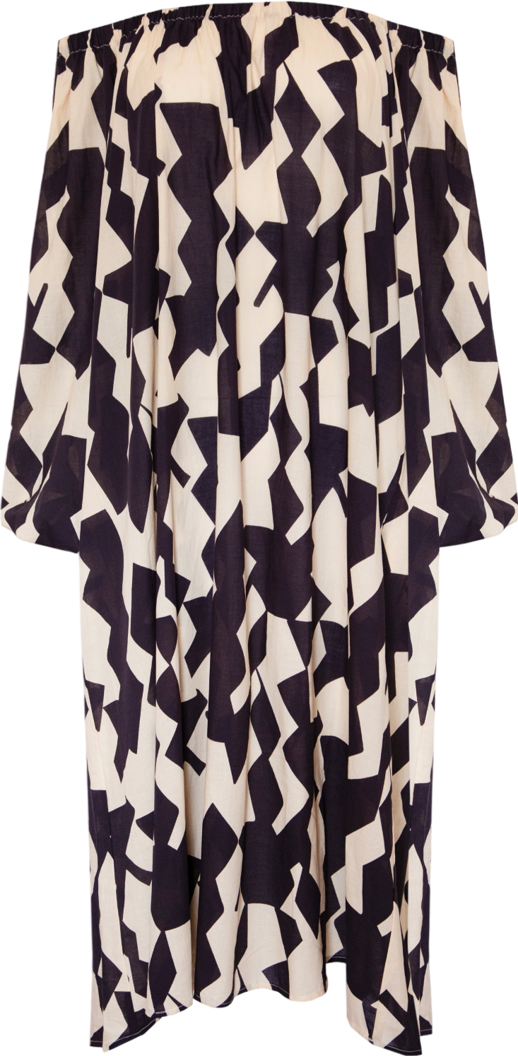 Jovonna London Black / Beige 100% Cotton Tajh Dress BNWT One Size