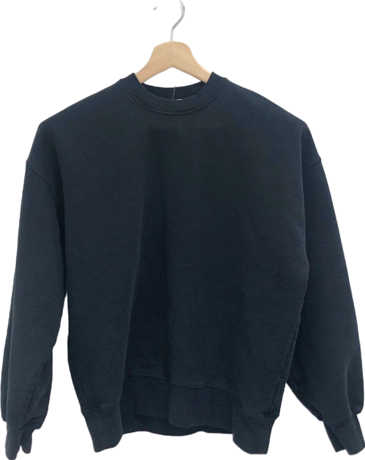 Raey Black Crew neck Sweatshirt UK 8