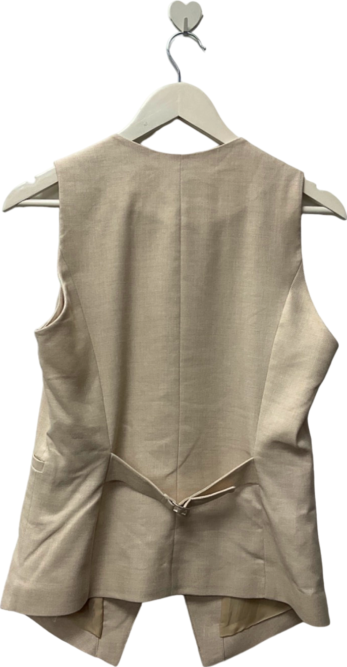 Vivere Beige Sleeveless Vest UK 8