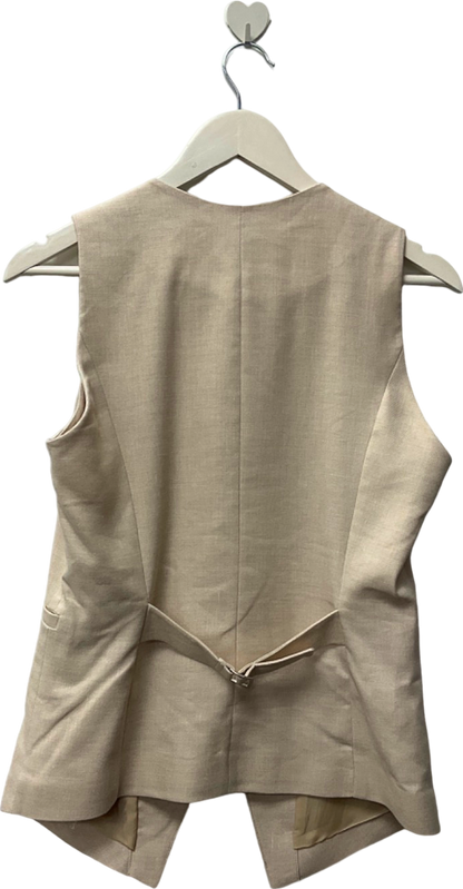 Vivere Beige Sleeveless Vest UK 8