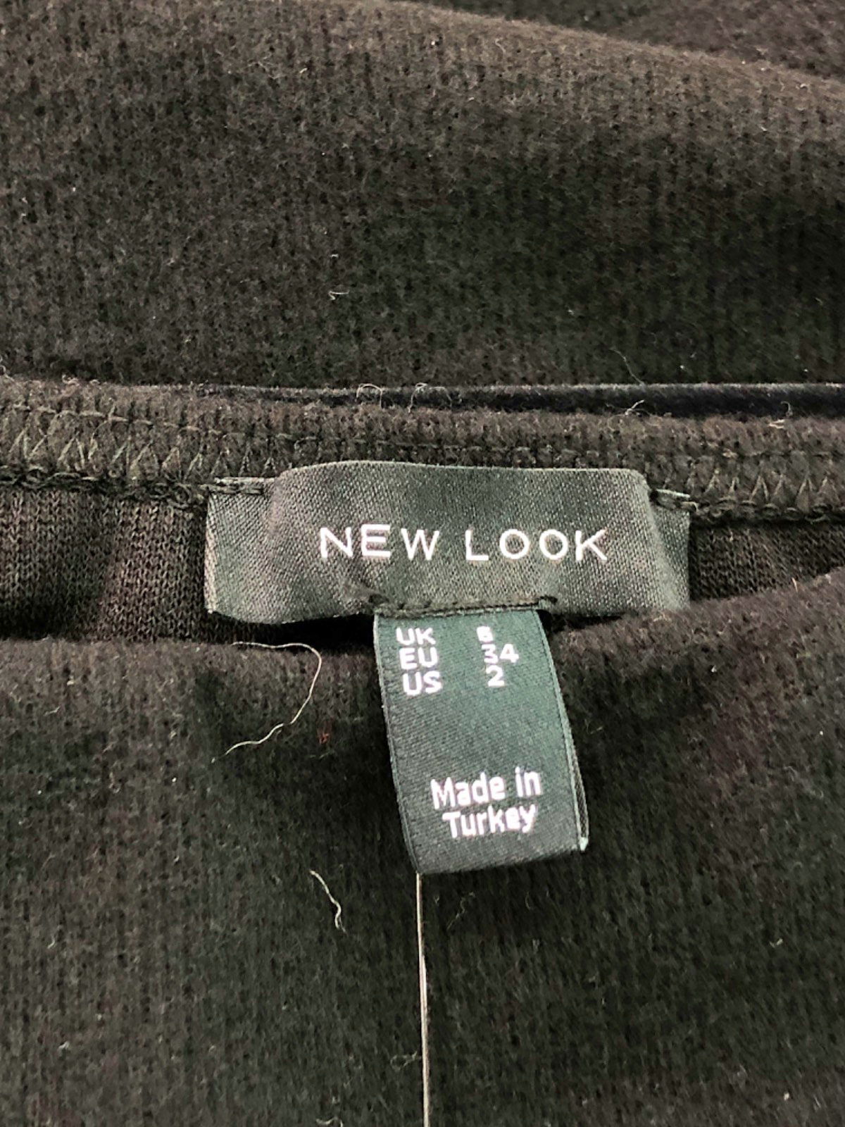 New Look Black Asymmetric Tube Top UK 6