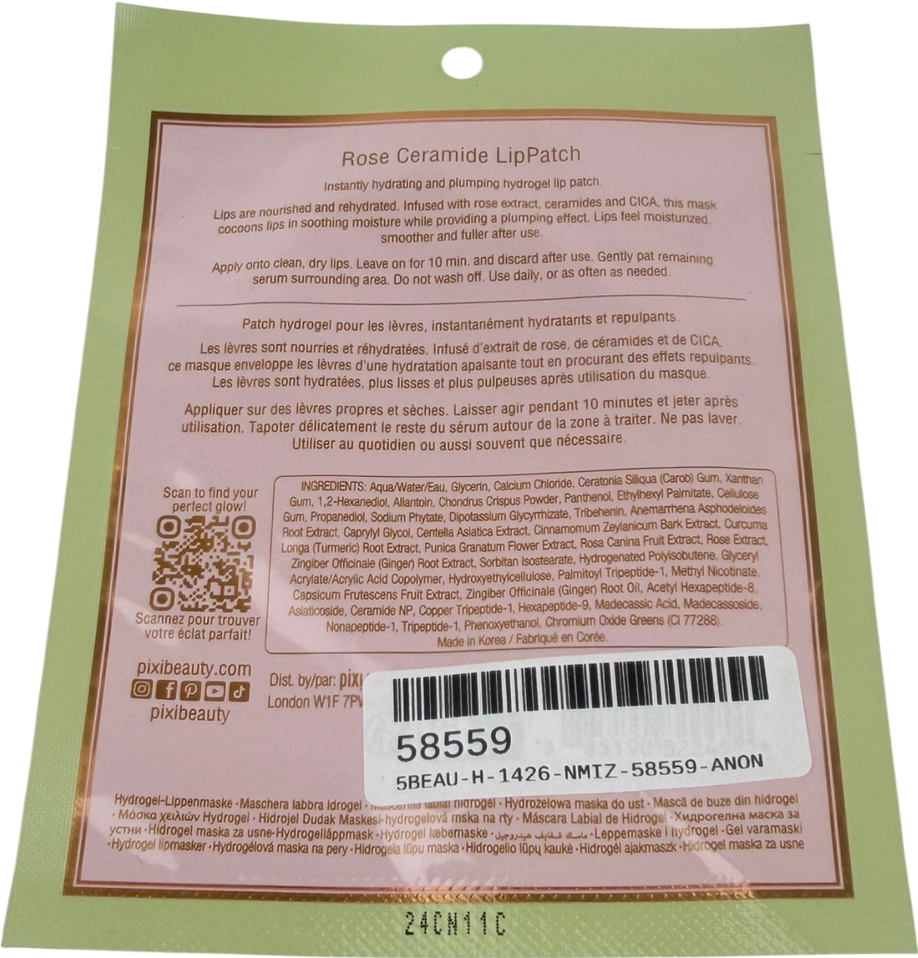 Pixi Rose Ceramide Lippatch X1