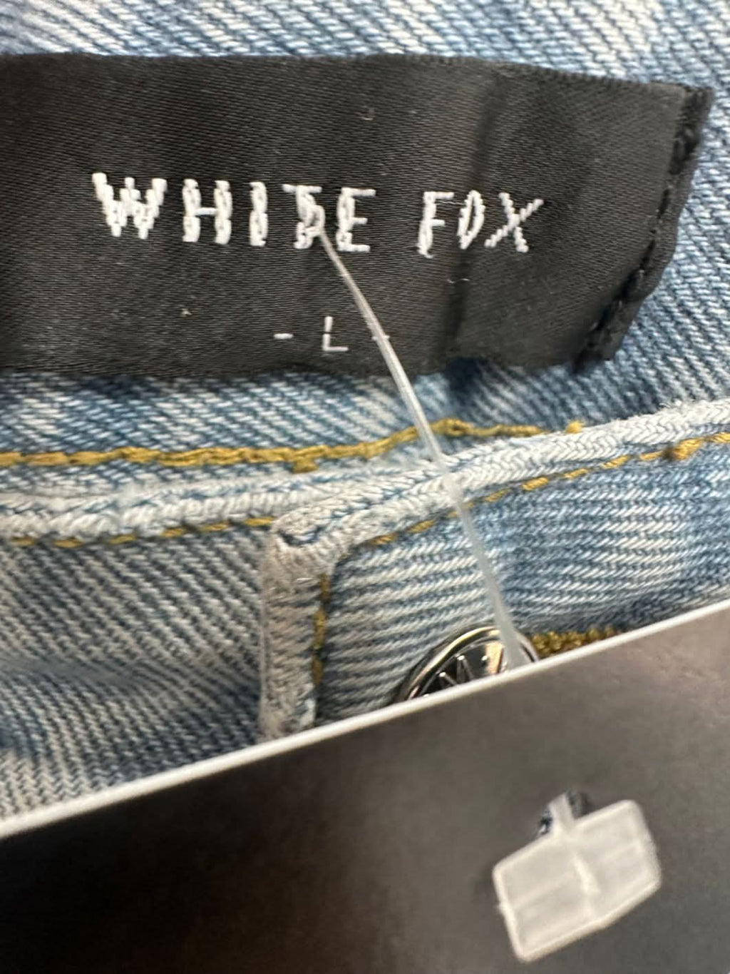 White Fox Not Meant To Be Denim Shorts Blue UK L