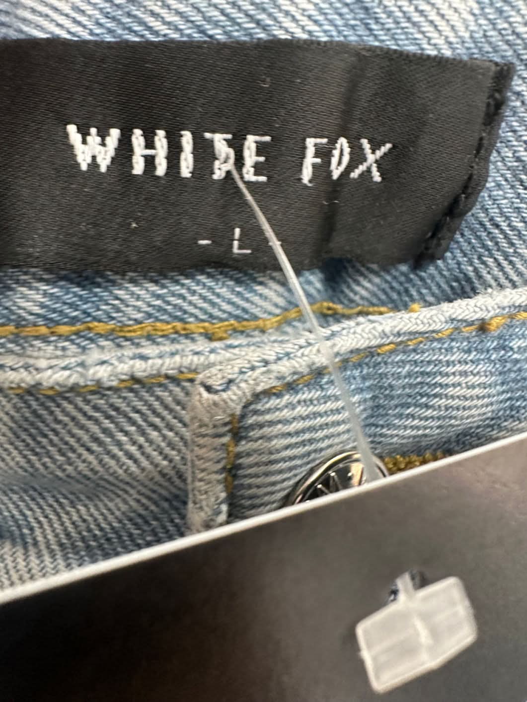 White Fox Not Meant To Be Denim Shorts Blue UK L