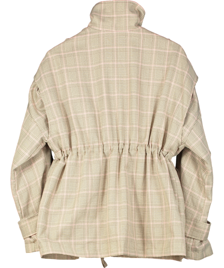 storets Beige Check Cargo Jacket UK S/M