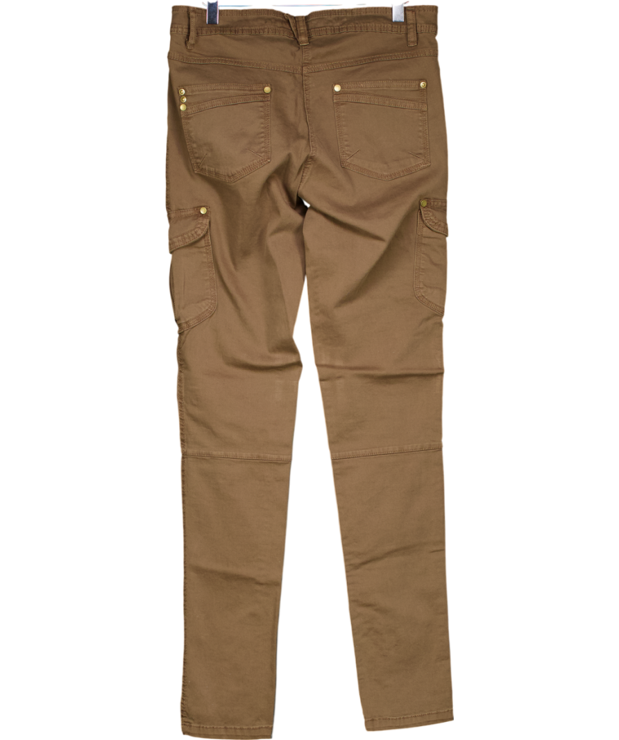 Next Green Skinny Cargo Trousers - Long Length UK 14