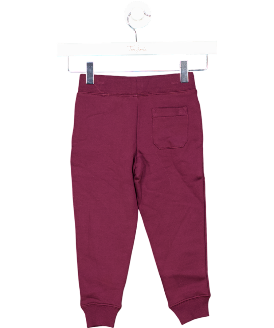 Polo Ralph Lauren Burgundy Embroidered Polo Logo Joggers 3 Years
