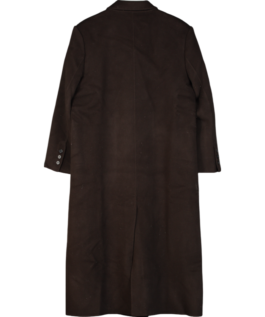 Marcela Brown Wool Maxi Coat UK S