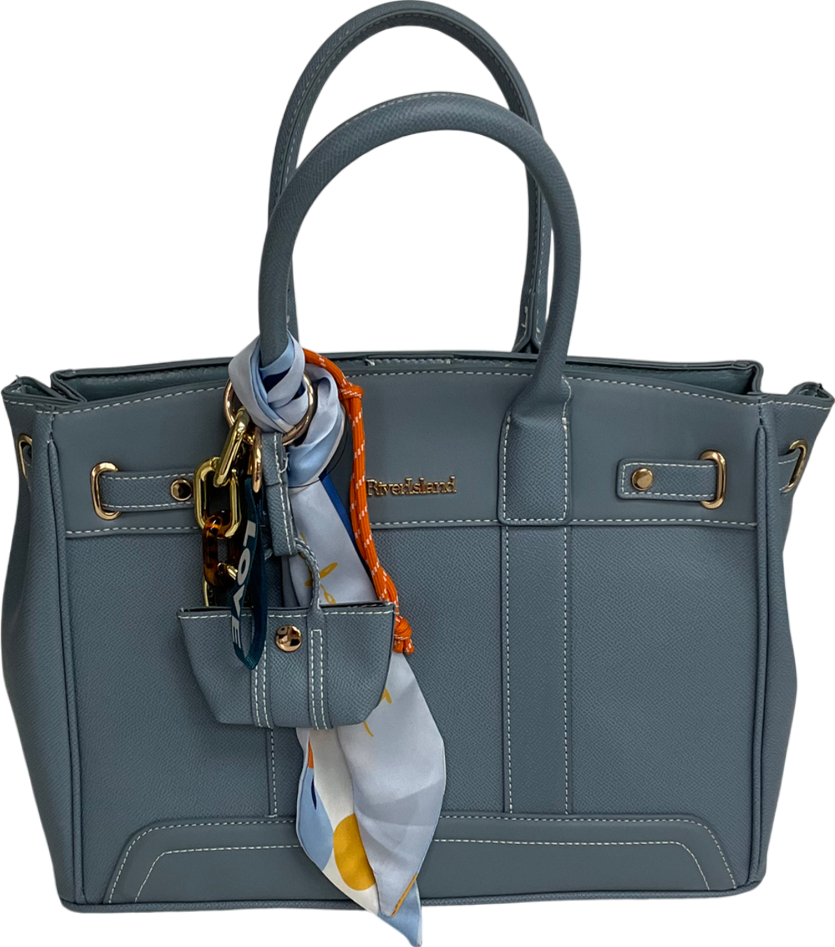 River Island Blue Large Charm Tote Bag