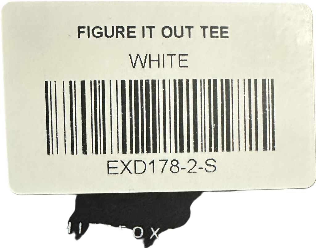 White Fox Figure It Out Tee White UK S