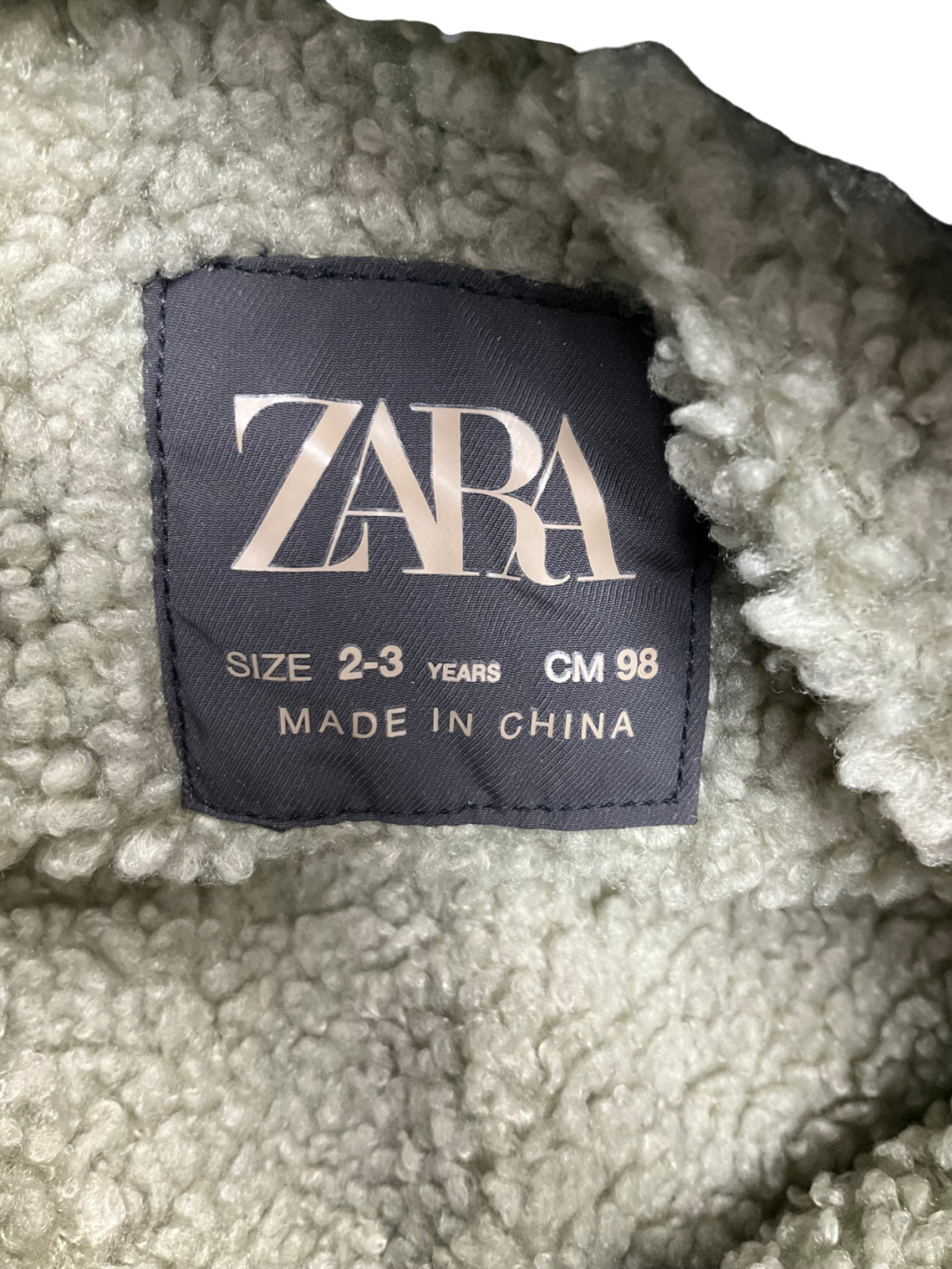ZARA Grey Hooded Puffer Coat 2 Years