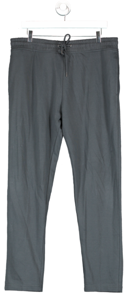 M&S Grey Cotton Blend Joggers In Charcoal W36
