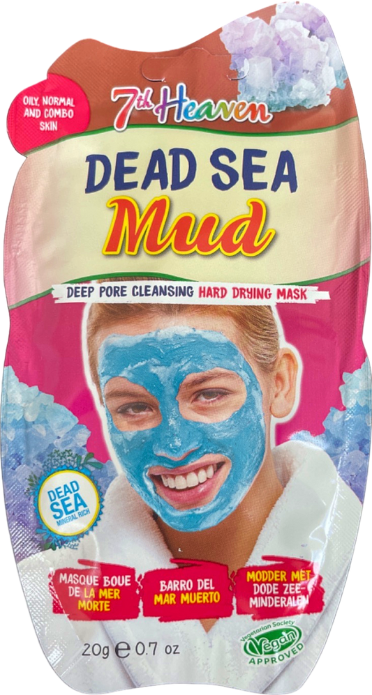 7th Heaven Dead Sea Mud Deep Pore Cleansing Hard Drying Mask No Shade 20g