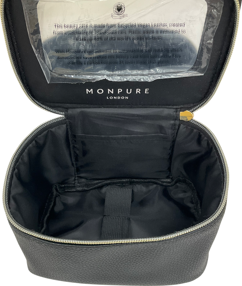 monpure Black Vegan Leather Beauty Case One Size