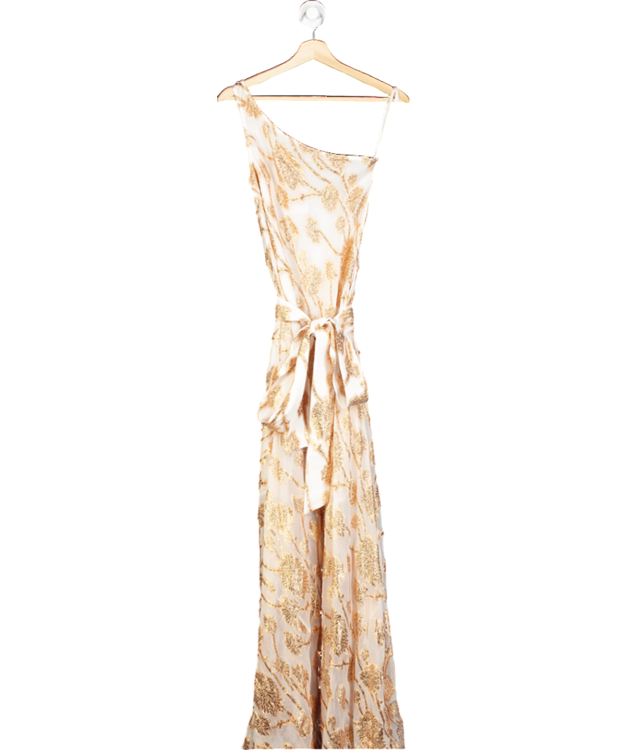 Alexandra Miro White Odetta Printed Maxi Dress UK S