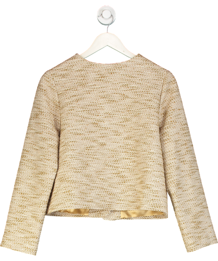 Rosae Paris Beige Le Gauthier Coffee Tweed Jacket UK 6