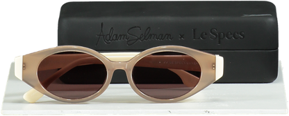 Le Specs Beige Adam Selman x Le Specs Luxe Ovoid Sunglasses