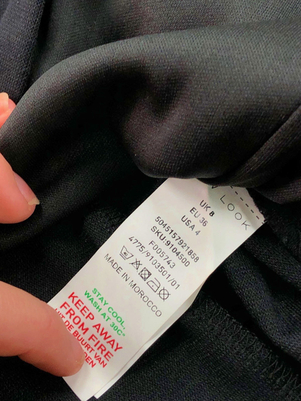 New Look Black Buttoned Sleeveless Top UK 8