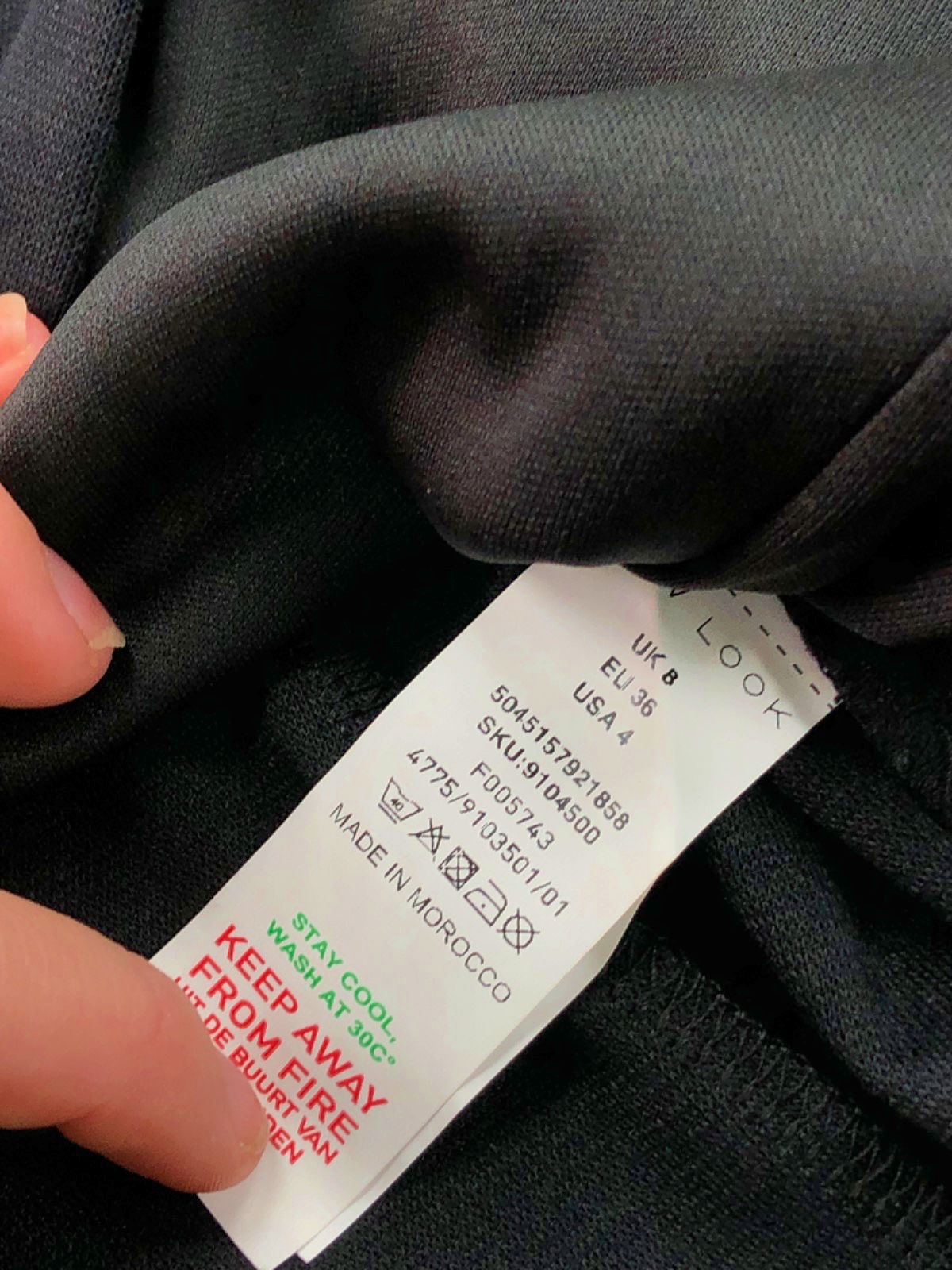 New Look Black Buttoned Sleeveless Top UK 8