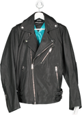 Diesel Black Cowhide Leather Limited Edition Jacket UK S