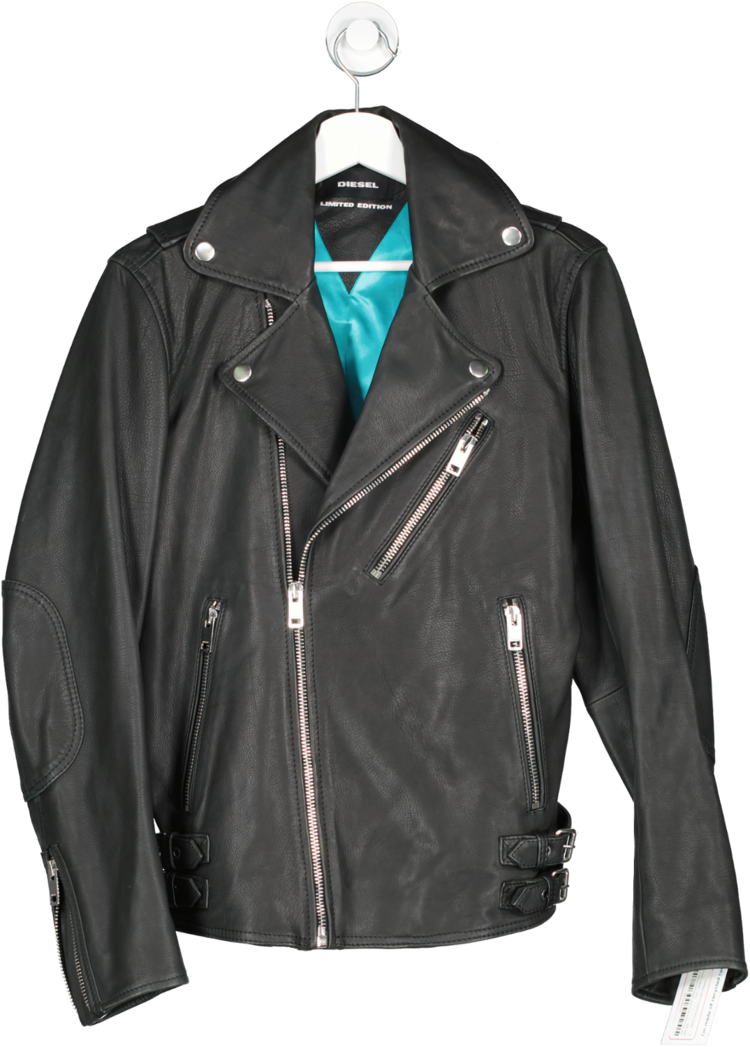 Diesel Black Cowhide Leather Limited Edition Jacket UK S