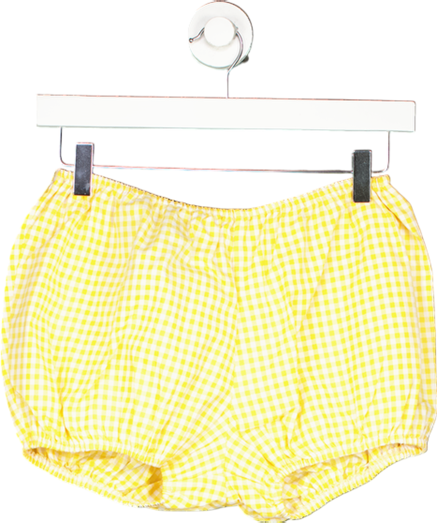 Charlie Beads Yellow Gingham Babydoll Bloomers Shorts UK S