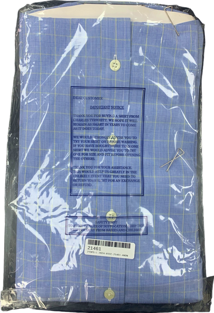 Charles Tyrwhitt Blue Check Classic Fit Shirt 16/36