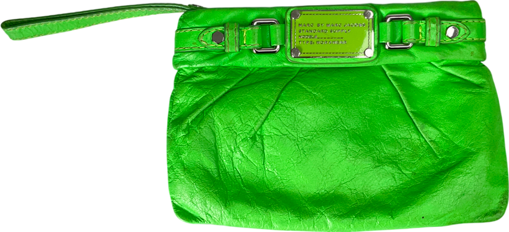 Marc Jacobs Leather Clutch Bag Lime Green
