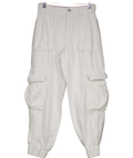 All Saints White Frieda Denim Cargo Trousers UK 6